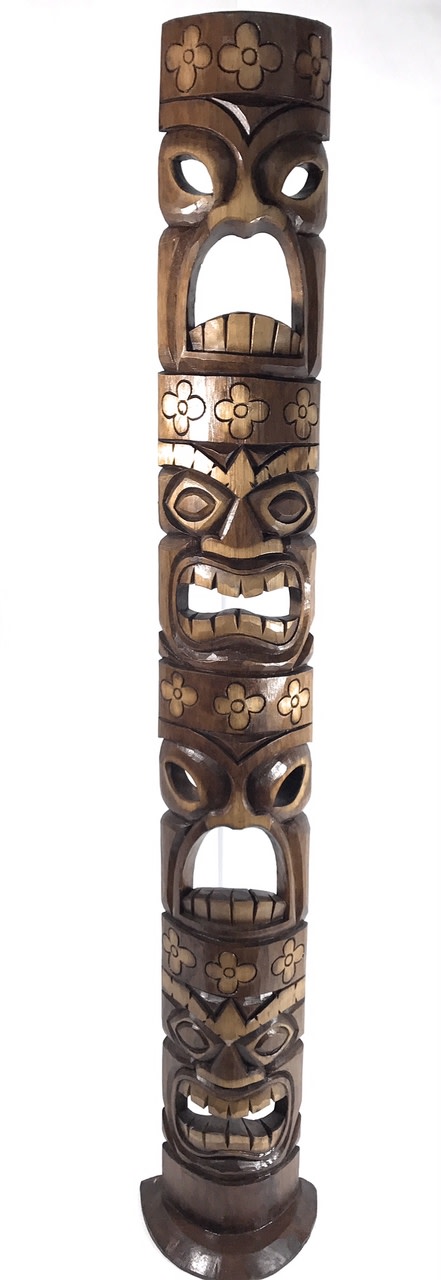 Quadruple Tiki Mask on stand 60"Love, Prosperity, Health & Luck | #bag15046150 Quadruple Tiki Mask on stand 60"Love, Prosperity, Health & Luck | #bag15046150